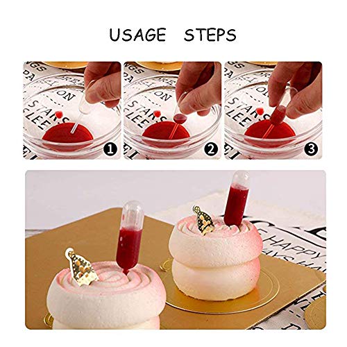 150pcs 4ml Disposable Plastic Squeeze Transfer Pipettes-Heart,Round and Rectangular,3 Shapes for Cupcakes, Chocolate,Strawberries - Thumbnail 6
