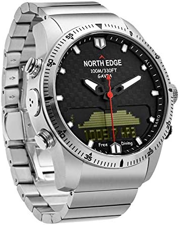 OOLIFENG 100M Waterproof Military Watch, Dive Watches Men, Altimeter Barometer Compass Thermometer Design for Outdoor Sports, Young People