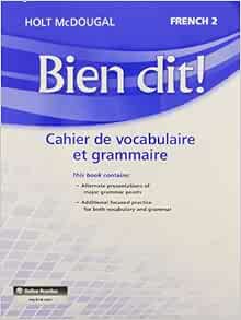 Bien Dit Voary And Grammar Workbook Student Edition Level 2 French Edition 9780547951843 Holt Mcdougal Books Bien Dit Voary And Grammar Workbook Student Edition Level 2 French Edition 9780547951843 Holt Mcdougal Books