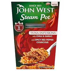 John West Steam Pot Tuna with Chilli &amp; Garlic &amp; Couscous (150g) - Pack of 2