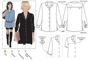 Style Arc Sewing Pattern - Jane Over Shirt (Sizes 18-30)