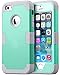 iPhone SE Case, iPhone 5S Case, iPhone 5 Case, BENTOBEN 3 in 1 Heavy Duty Rugged Hybrid Hard PC Soft Silicone Bumper Shockproof Anti-Scratch Case Cover for iPhone 5 5S SE, M409-Mint Green+Grey