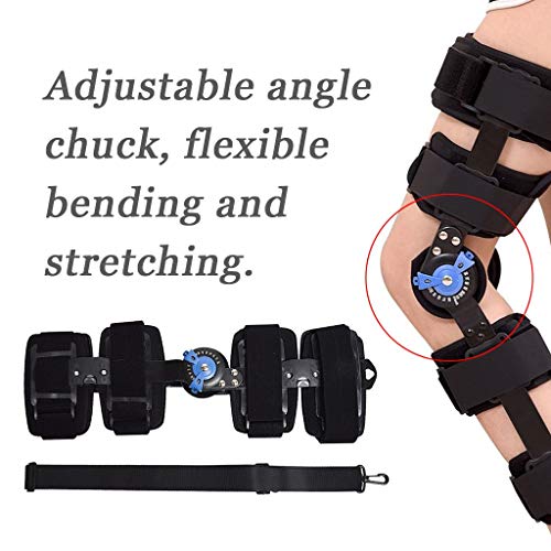 Transser Universal Hinged ROM Knee Brace - Post Op Knee Immobilizer Brace Orthosis Splint for Recovery Stabilization, Adjustable Medical Orthopedic Patella Support Stabilizer After Surgery - Thumbnail 4