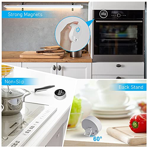 Digital Kitchen Timer for Cooking Magnetic Countdown Timer with Large LED Display Egg Timer with USB Charging Two-Level Volume, Easy to Learning Exercise, Visual Timer Suitable for Children Adults