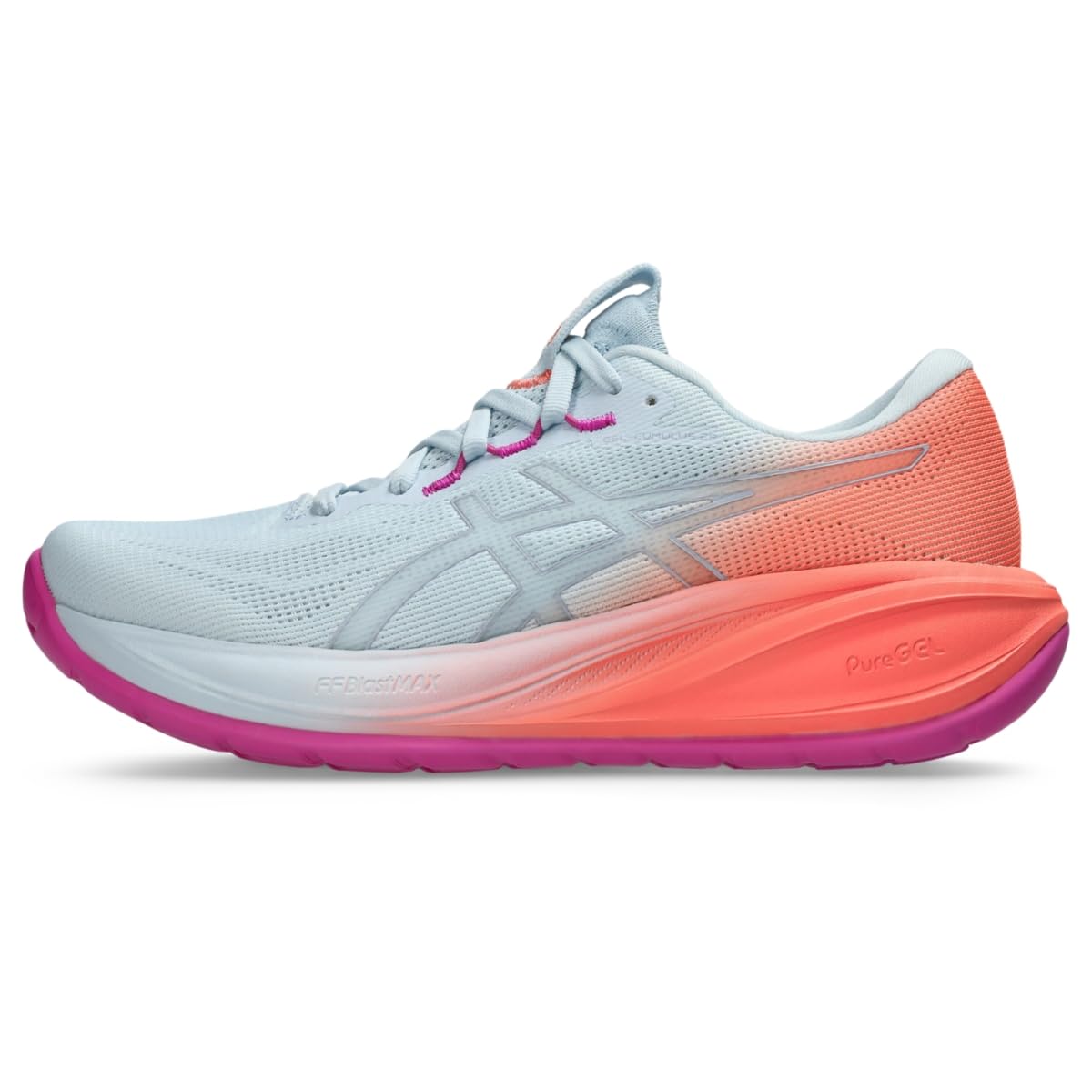 ASICS Women's Gel-Cumulus 28 Running Shoes, 7, Sky/Sun Coral Image