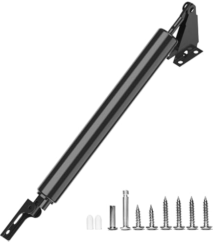 Prime-Line K 5109 Pneumatic Door Closer - 1-1/2 Inch Barrel, Adjustable Speed, Black, For Heavy Storm Doors