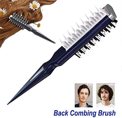 Volumia Style Comb Back Combing Brush，Negative ion Wave Multifunction Instant Hair Volumizer Comb Two-sided Design Reduce Frizz and Static While Exfoliating Your Scalp