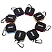 Meuxan 8-Pack Earbud Case Mini Storage Carrying Pouch with Carabiner for Earphone Headphone USB Cable Flash Drive, 8 Colors