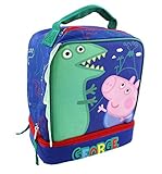 Peppa Pig George Soft Dual Compartment Lunch Box (Blue Lunch Box, One Size)