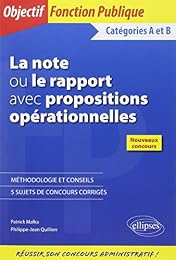 La  note ou le rapport avec propositions opérationnelles
