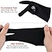 Mudder Tablet Glove Artist Anti-fouling Drawing Glove for Tablet, Pad and Art Creation, Black, 2 Pieces