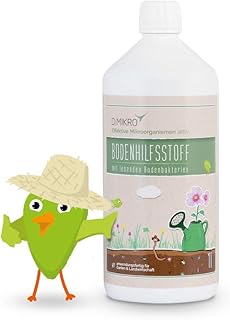 Effektive Mikroorganismen aktiv 1 Liter - EM aktiv - DIMIKRO® Bodenhilfsstoff - Anwendungsfertig für Garten & Landwirtschaft z.B. Bodenaktivator, Kompostbeschleuniger, Stallreiniger - 100% Vegan