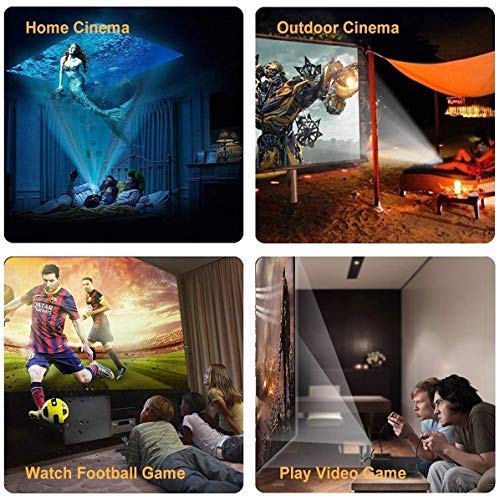 Projector(2019) XINDA 2000 Lumens Video Projector with 170" Display 50,000 Hours LED Full HD Video Projector,Compatible with HDMI, VGA, USB, AV, SD for Home Theater