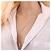 Bestjybt Fashion Women Metal Ring Short Y Shaped Necklaces Circle Lariat Necklace, Silver