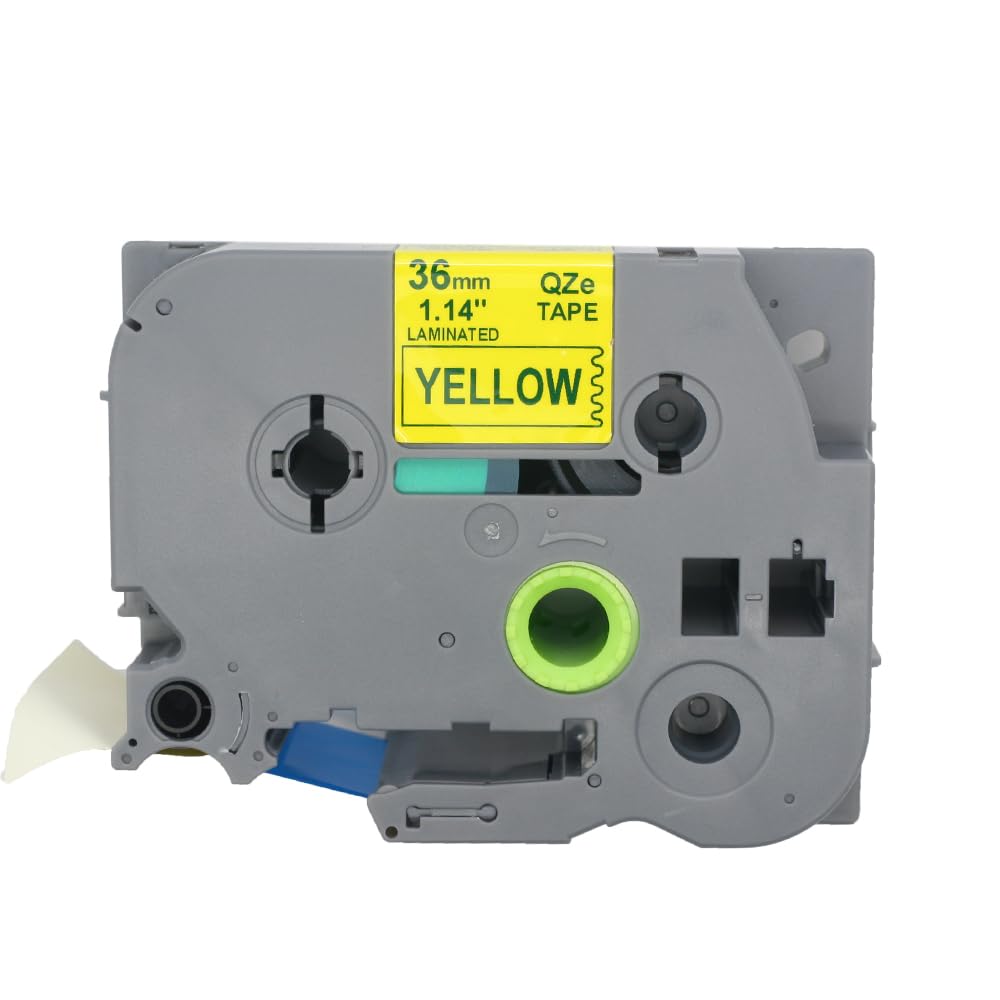BROVACS 1 Pack Blue on Yellow Laminated Label Tape Compatible for Brother P-Touch Label Printer TZ 663 TZe 663 36mm 1 1/2" OPA4663
