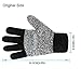 LETHMIK Thick Fleece Winter Gloves Mens Mix Knit for Cold Weather Black