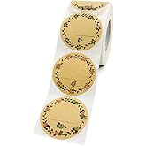 2" Canning Labels for Jars, 500 PCS Kraft Gift Labels, Mason Jar Stickers,Jam Homemade Canning Jar Labels Stickers,Dissolvable Food Labels Stickers