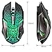 Wireless Gaming Mouse, VEGCOO C8 Silent Click Wireless Rechargeable Mouse with Colorful LED Lights and 2400/1600/1000 DPI 400mah Lithium Battery for Laptop and Computer (C9 Sliver)thumb 4