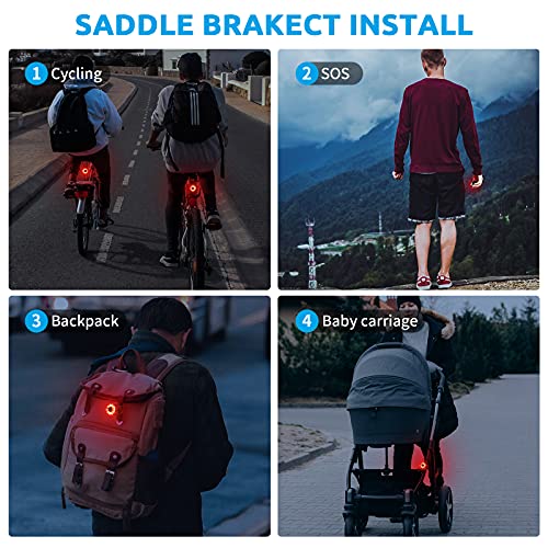 Bike Tail Lights, Bike Rear Light, RGB Bike Light Waterproof High Lumen