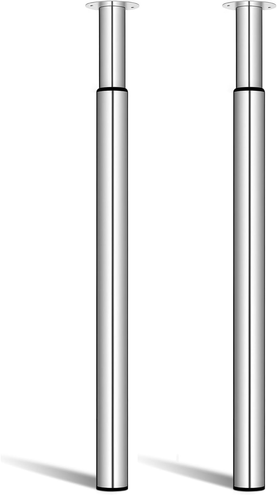 Amazing Tour Adjustable Table Legs 710-1100mm 2 Pack Heavy Duty Steel Silver