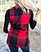 Nulibenna Womens Casual Lapel Open Front Sleeveless Plaid Vest Cardigan Coat with Pocket Outwear