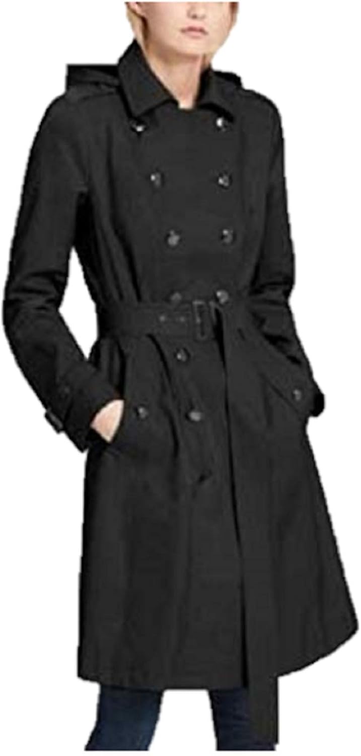 calvin klein petite trench coat