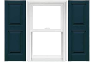 Mid America Raised Panel Vinyl Shutters (1 Pair) - 14.75 x 55 166 Midnight Blue