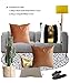 Kdays Faux Leather Crocodile Skin Tan Throw Pillow Cover Decorative Sofa Couch Cushion Covers Farmhouse Bohemian Decor Living Room Accent Modern Minimalist Vegan Pillow 18x18 Inches