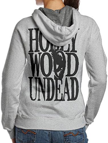 BNBN Women's Hollywood Rock Band Hoodie On The Back Size M Ash