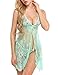 Avidlove Womens Lace Pajamas Floral Babydoll Nightgown with G-string, Green,Large
