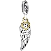 Angel Charm Wing Bead 925 Sterling Silver Love Birthday Anniversary Christmas Gift fit for Pandora Bracelet (B)