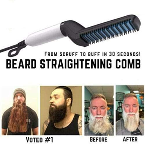 Beard Shaping Tool,luoOnlineZ Men Quick Beard Straightener Styler Comb Multifunctional Hair Curling Curler Show Cap Tool