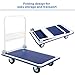 Giantex 5 660lbs Platform Cart Dolly Folding Foldable Moving Warehouse Push Hand Truck, Blue, 35.5inch x 24inch (Baseboard)