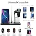 Wireless Charger, Acokki 4 in 1 QI Fast Charger Phone Holder Compatible with Airpods iPhone Samsung, Wireless Charging Holder Work for iWatch Series 4/3/2/1(Black)