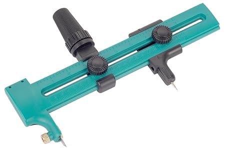 Wolfcraft 4151000 1x Kreissschneider aus Kunststoff für Papier, Folien, Leder/inklusiv 2 Ersatzklingen im Magazin ø 23 cm