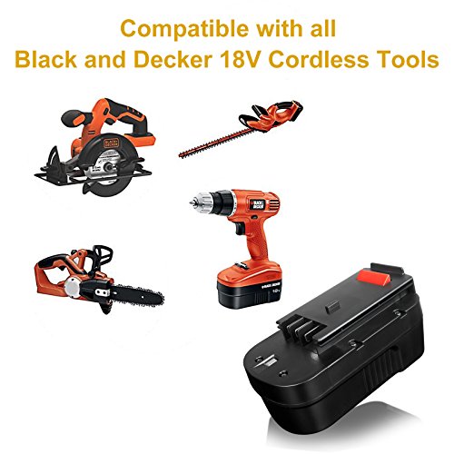 FLAGPOWER 18V 3.0Ah Replace Battery for Black and Decker HPB18 HPB18-OPE 244760-00 FS18FL FSB18 Firestorm Power Tool(2Packs) - Thumbnail 5
