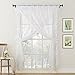 No. 918 Alison Ruffled Floral Lace Sheer Priscilla 5-Piece Curtain Set, 58