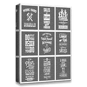 Canvas Wall Art Inspirational Words for Office Painting Artwork for Home Prints Framed - 12x18 inches