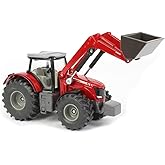 Siku Massey Ferguson Tractor with Front Loader 1:50 Scale 1985 | Diecast Metal &amp; Plastic Toy Vehicle Replica | Movable Shover and Rocker Arm, Highly Detailed | Collectible Farmer Series
