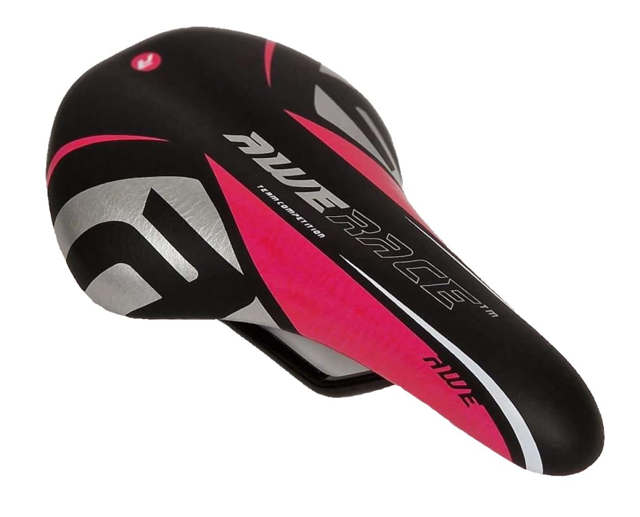 AWE Unisex-Youth Junior Saddle Bicycle, Black/Pink/Silver