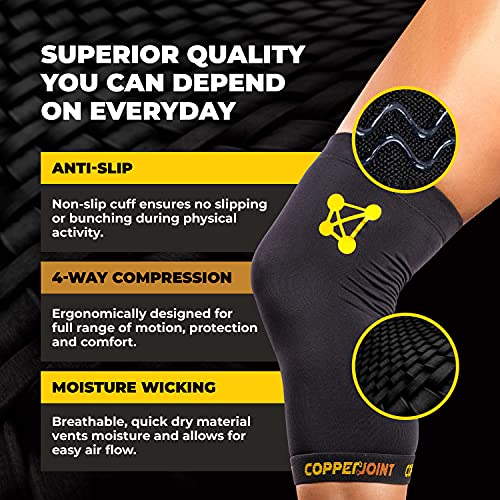 Knee Compression Sleeve by CopperJoint Knee Support for Women & Men