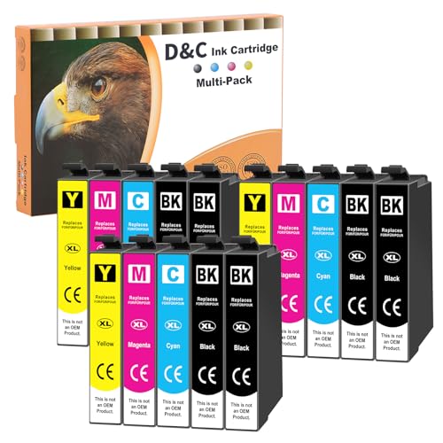 D&C Replacement for XP-2200 Ink Cartridges, Compatible with Epson Expression Home XP-3200 XP-2205 XP-3205 XP-2200 XP-4200 XP-4205, Workforce WF-2910 WF-2930 WF-2935 WF-2950, Pack of 15