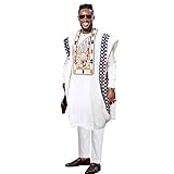 HD African Boubou Embroidery Caftan Attire for Men