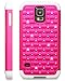 Fosmon HYBO-SD Diamond Star Design Hybrid Case for Samsung Galaxy S5 (Pink / White Bumper)