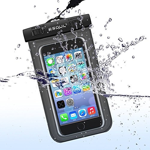 ESoulTech Waterproof Mobile Bag Case - Mobile Phone Case Waterproof Dry Bag for iPhone 4 5 6 Samsung Galaxy Huawei Motolora LG Sony Unisex Color in White Black Blue Pink Green Life Time Warranty