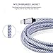 Lightning Cable, Sundix iPhone Charger Cable, 10ft Extra Long Nylon Braided Lightning to USB Charging Cord for iPhone iPod iPad Mini Air Pro (White-3Pack)