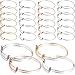 28 Pieces Expandable Bangle Bracelet Adjustable Wire Blank Bracelet Women Jewelry Making Bangle with Black Bag for Women and Girls, 4 Colors
