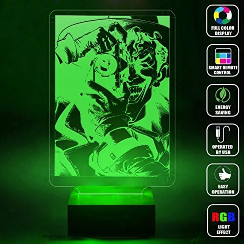 CMLART Joker Camera Photography Art Design 3d Lamp Night Multi-color Change RGB Remote Control Best Gift Night Light LED Furnish Desk Table Lighting Home Decoration Toys