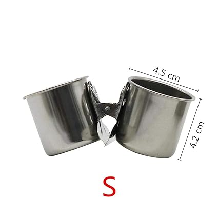 Vistorhies 10 Pcs Stainless Steel Food Water Feeding Bird Single