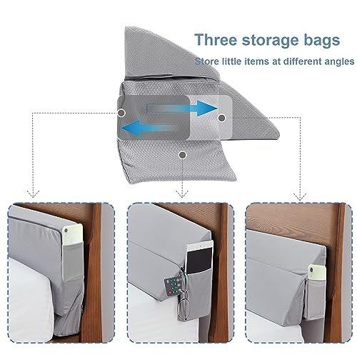 Limthe King Bed Wedge Pillow for Headboard,Adjustable Bed Gap Filler